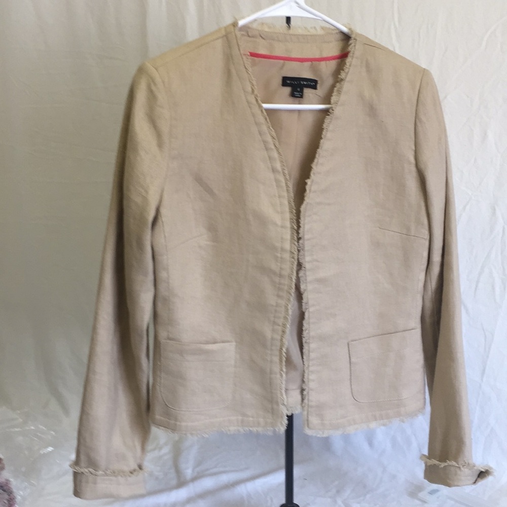 Will Smith Beige Blazer Short Jacket, Linen.